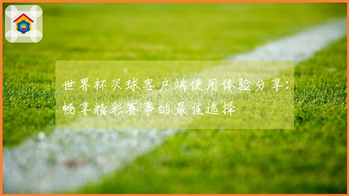 世界杯买球客户端使用体验分享：畅享精彩赛事的最佳选择